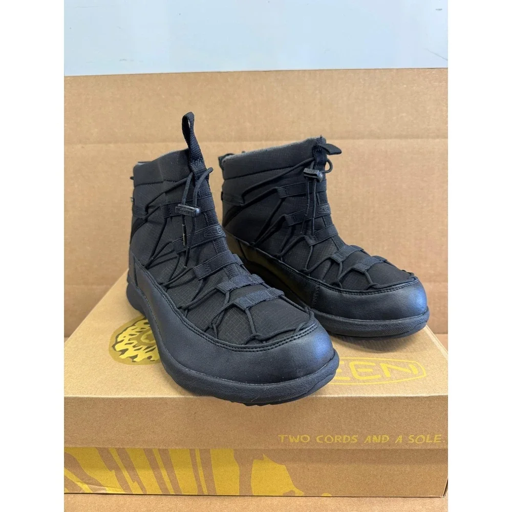 Keen Uneek SNK Waterproof Chukka Boots Triple Black Mens Size 10 US